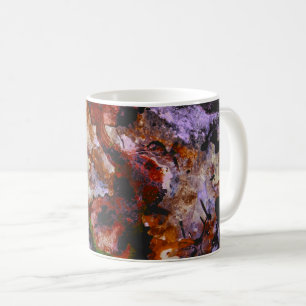 Fire Quartz Crystal Geode Marble Abstract Koffiemok