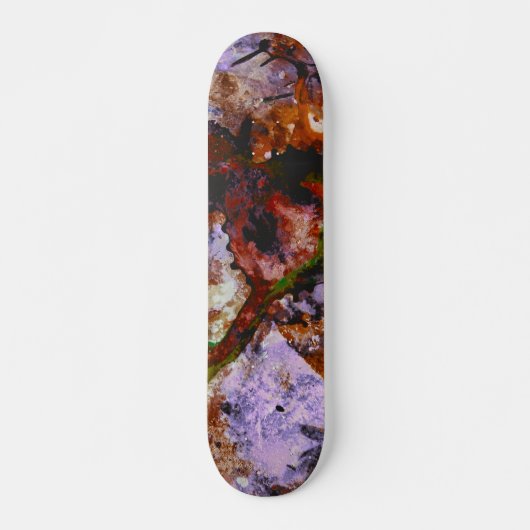 Fire Quartz Crystal Geode Marble Abstract Persoonlijk Skateboard (Voorkant)