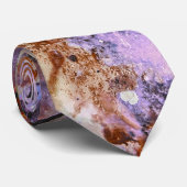 Fire Quartz Crystal Geode Marble Abstract Stropdas (Opgerold)