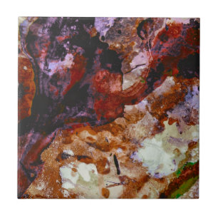 Fire Quartz Crystal Geode Marble Abstract Tegeltje