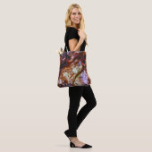 Fire Quartz Crystal Geode Marble Abstract Tote Bag (Op model)