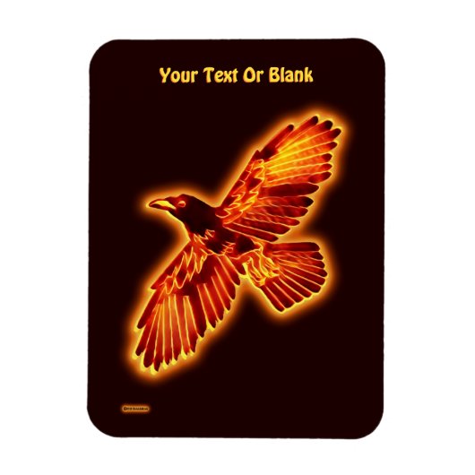Fire Raven Magneet (Verticaal)