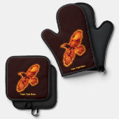 Fire Raven Ovenwant & Pannenlap Set (Voorkant / Achterkant)