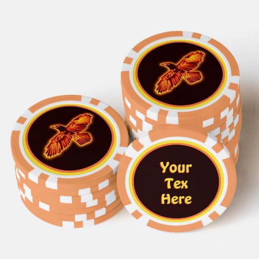 Fire Raven Poker Chips (Opstapeling)