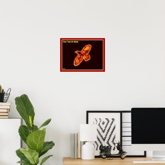 Fire Raven Poster (Thuiskantoor)