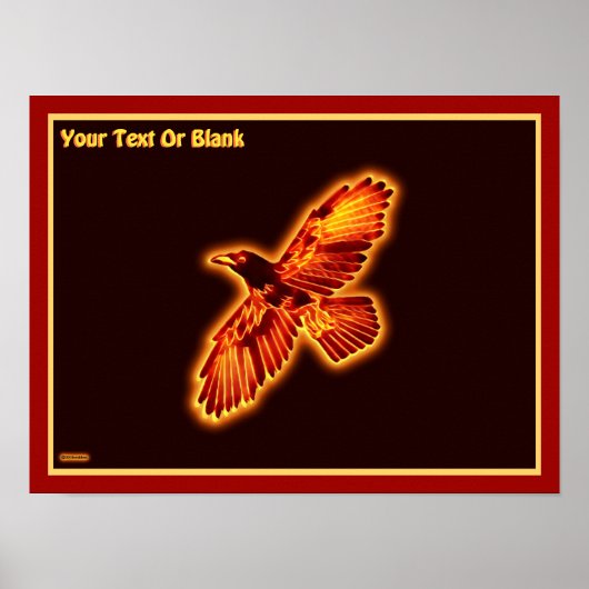 Fire Raven Poster (Voorkant)