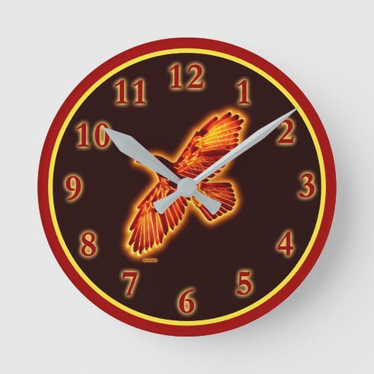 Fire Raven Ronde Klok (Voorkant)