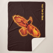 Fire Raven Sherpa Deken (Voorkant)