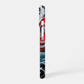 Fire Red Flame Mythical Dragon Head iPhone 16 Hoesje (Linkerkant)