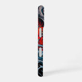 Fire Red Flame Mythical Dragon Head iPhone 16 Hoesje (Rechterkant)