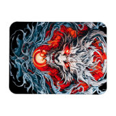 Fire Red Flame Mythical Dragon Head Magneet (Horizontaal)