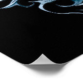 Fire Red Flame Mythical Dragon Head Poster (Hoek)