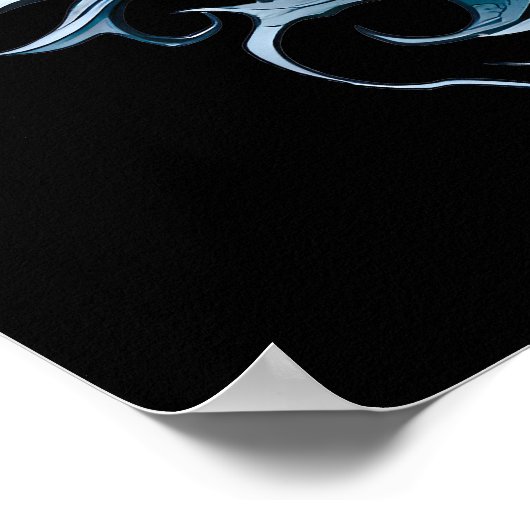 Fire Red Flame Mythical Dragon Head Poster (Hoek)