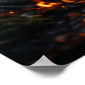 Fire Red Fox Ember Forest Poster (Hoek)