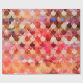 Fire Red Mermaidscales Mermaid Fishscales Cadeaupapier (Vlak)