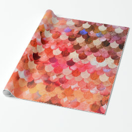 Fire Red Mermaidscales Mermaid Fishscales Cadeaupapier