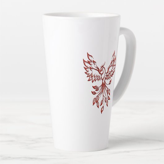 Fire Red Phoenix Latte Mok (Rechterhoek)