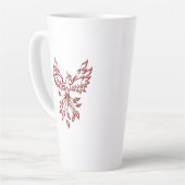 Fire Red Phoenix Latte Mok (Linkerhoek)