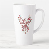 Fire Red Phoenix Latte Mok (Rechts)