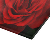 Fire Red Rose Glass Cutting Board Snijplank (Hoek)
