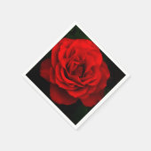 Fire Red Rose-Paper Cocktail Napkins Servet (Hoek)