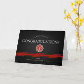 Fire Rescue Academy Custom Black Gefeliciteerd Kaart (Gele Bloem)