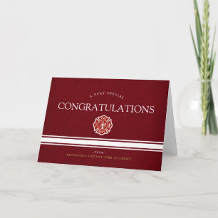 Fire Rescue Academy Custom Red Gefeliciteerd Kaart