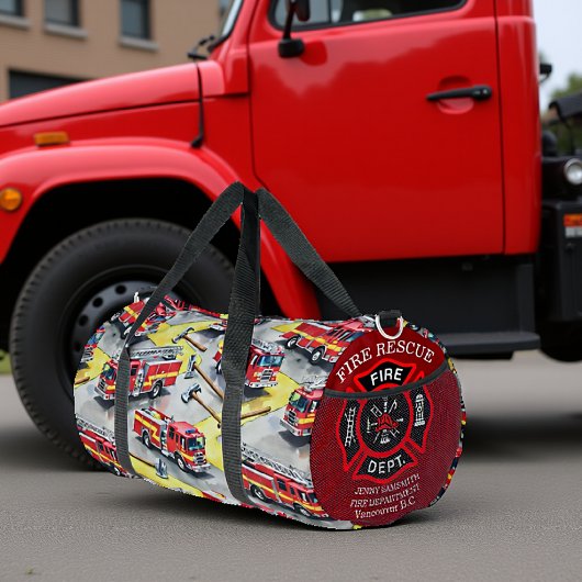 Fire Rescue Duffle Bag Personalized Plunjezak