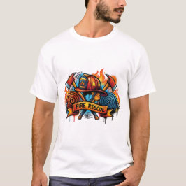 Fire Rescue Graffiti Street Art T-Shirt