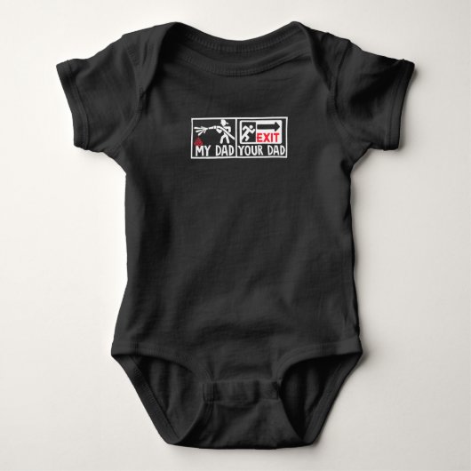 Fire Rescue Your DadMy Dad Fireman Son Daughter Romper (Voorkant)
