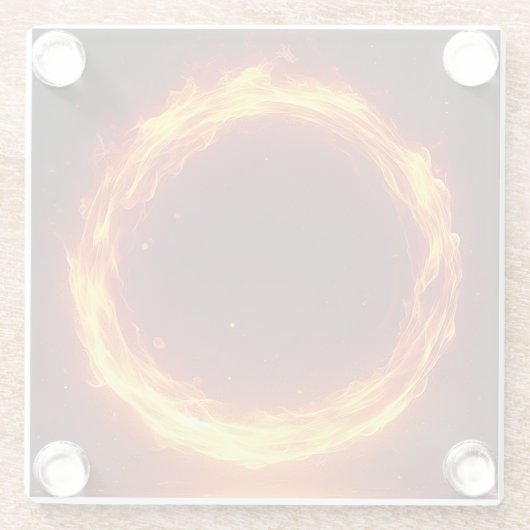 fire ring glazen onderzetter (Achterkant)