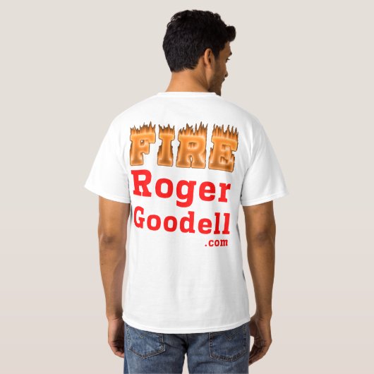 Fire Roger Goodell T-shirt (Achterkant volledig)