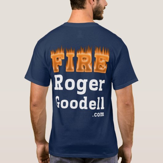 Fire Roger Goodell T-shirt Dark Style (Achterkant)