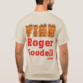 Fire Roger Gool Baseball Style Mannen delt-shirt T-shirt (Achterkant)