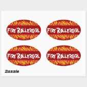 Fire Rollegirl Ovale Sticker (Vel)