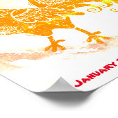 FIRE ROOSTER BIRTHDAY POSTER (Hoek)