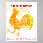 FIRE ROOSTER BIRTHDAY POSTER (Voorkant)