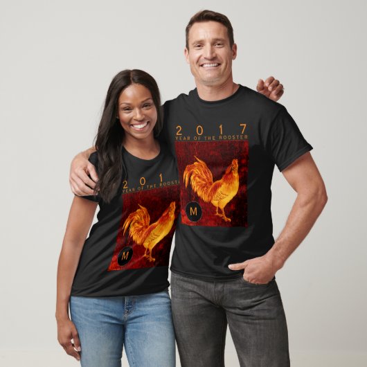 Fire Rooster Jaar 2017 Monogram M shirt (Unisex)