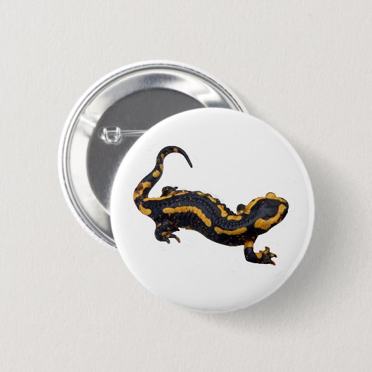 Fire Salamander Badge Ronde Button 5,7 Cm (Voorkant /achterkant)