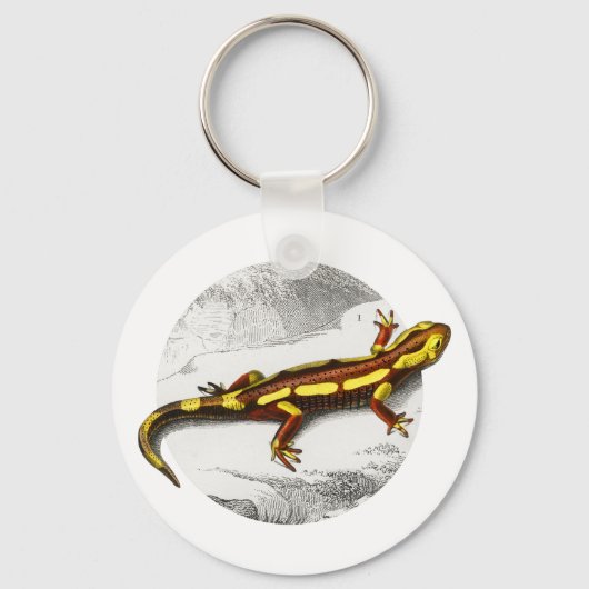Fire Salamander - Salamandra Sleutelhanger (Voorkant)