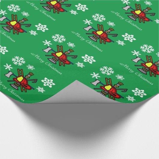 Fire Service Icon Logo kerstcadeautje Cadeaupapier (Hoek)