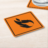 Fire Sign Paper-Onderzetter Kartonnen Onderzetters (Schuin)