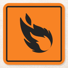 Fire Sign Paper-Onderzetter Kartonnen Onderzetters