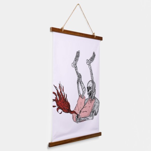 Fire Skeleton Banner Hangend Wandkleed (Gebogen)