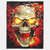 FIRE SKULL FLEECE DEKEN (Voorkant)