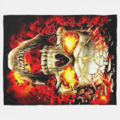 FIRE SKULL FLEECE DEKEN (Voorkant (Horizontaal))