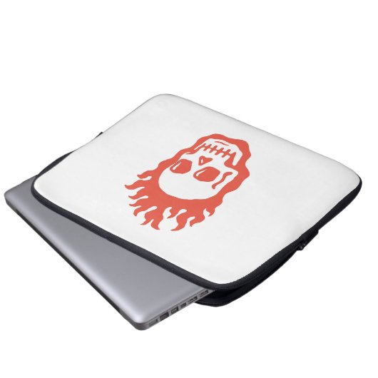 Fire Skull Laptop Sleeve (Voorkant onderkant)