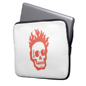 Fire Skull Laptop Sleeve (Voorkant Links)