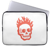 Fire Skull Laptop Sleeve (Voorkant)