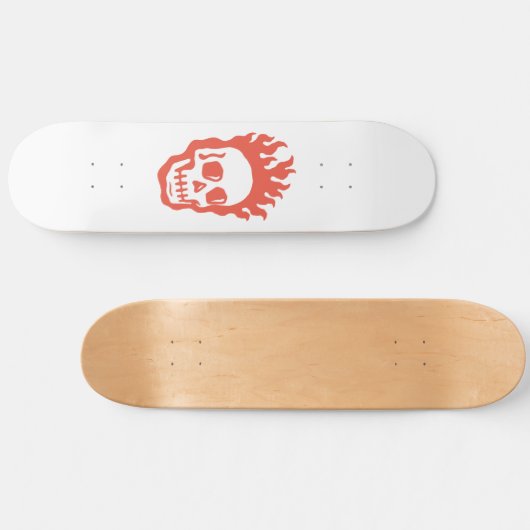 Fire Skull Persoonlijk Skateboard (Horizontaal)